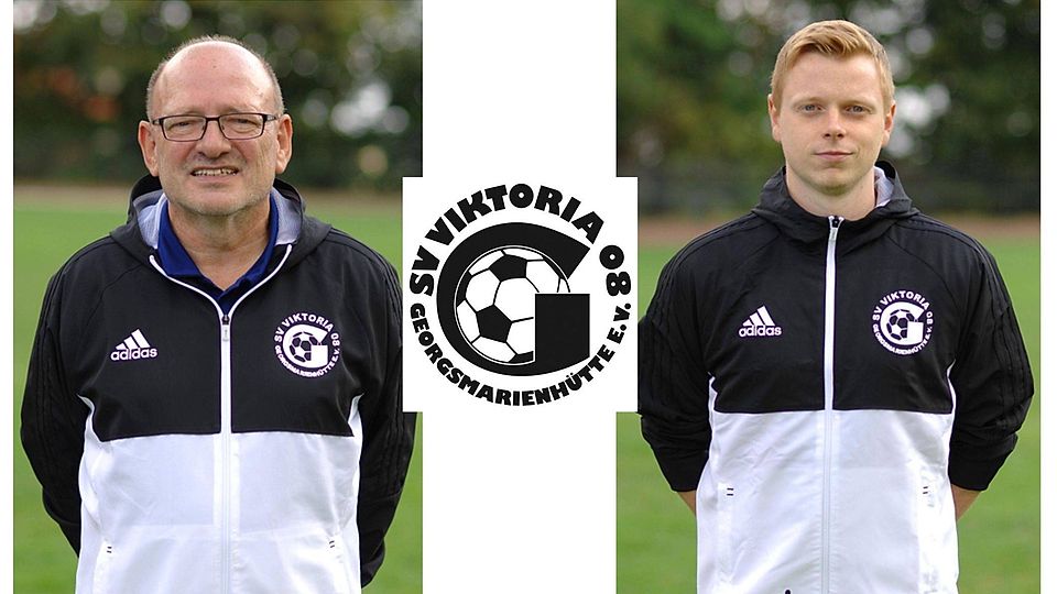Silvio Mrohs (links) und Tobias Michels sorgen dafür, dass auch in der kommenden Spielzeit in GMHütte auf hohem Niveau Jugendfußball gespielt wird.