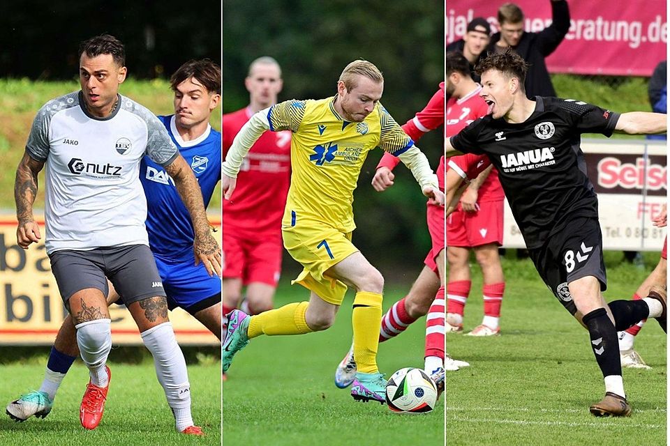 Während der SV Dornach (mitte) mit sieben Punkten Abstand ganz oben steht, kämpfen der TSV Dorfen (re.), der TSV Ampfing (li.) und der FC Langengeisling um den zweiten Platz.