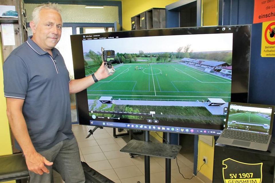 Uwe Blaczek hat sich beim SV 07 Geinsheim in das Analyse-System „Coaching Eye“ eingearbeitet, das die Fußballabteilung nun nutzen kann. 