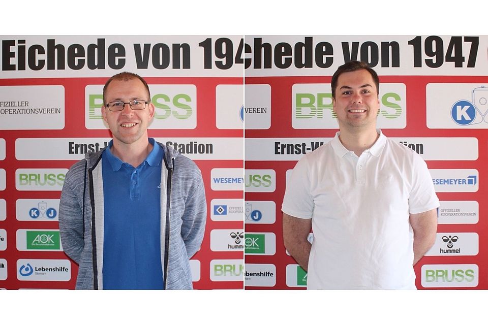 Marco Aßmann (links) und Niklas Ermel (rechts) werden die beiden neuen Co-Trainer der U23 vom SV Eichede.
