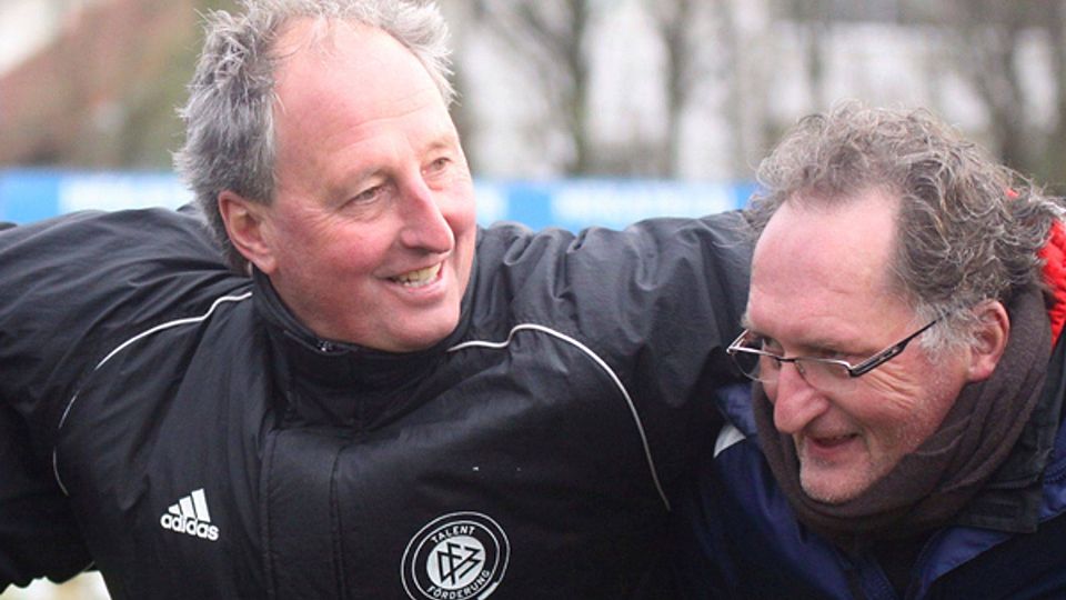 Joachim Trautwein (links) bleibt über die Saison hinaus Trainer in Hausen, Robert Riede wird ihn dann auch als Co-Trainer unterstützen. | Foto: Rafael Schwarz
