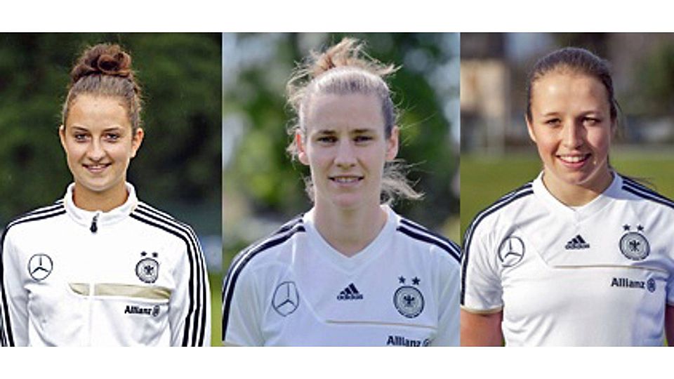 Sara Däbritz, Simone Laudehr und Michaela Specht sind erneut in den Kader ihrer jeweiligen Nationalmannschaft berufen worden. Fotos: DFB