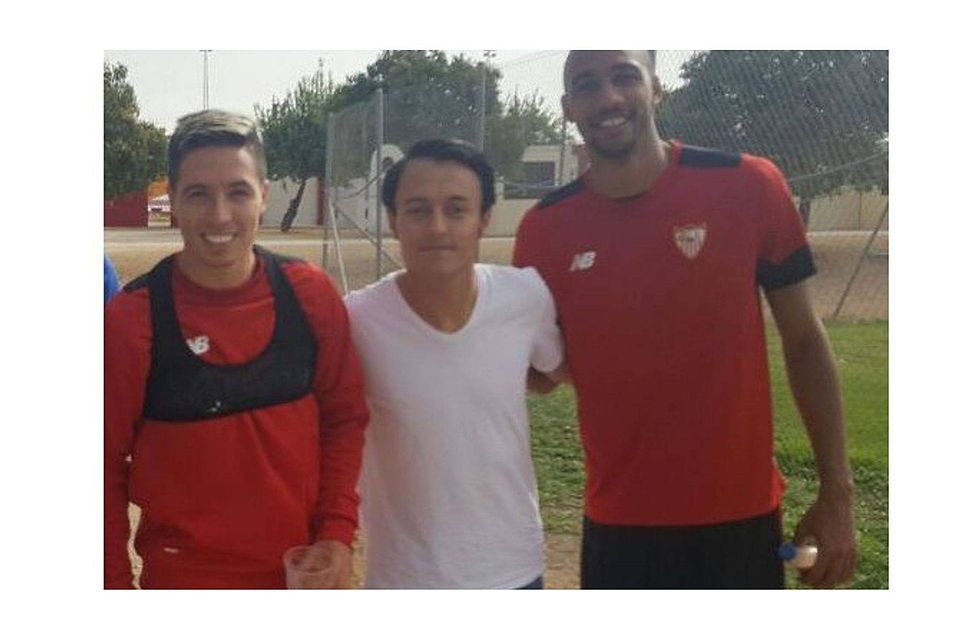 Remzi Kahraman mit Samir Nasri und Steve N´Zonzi vom FC Sevilla