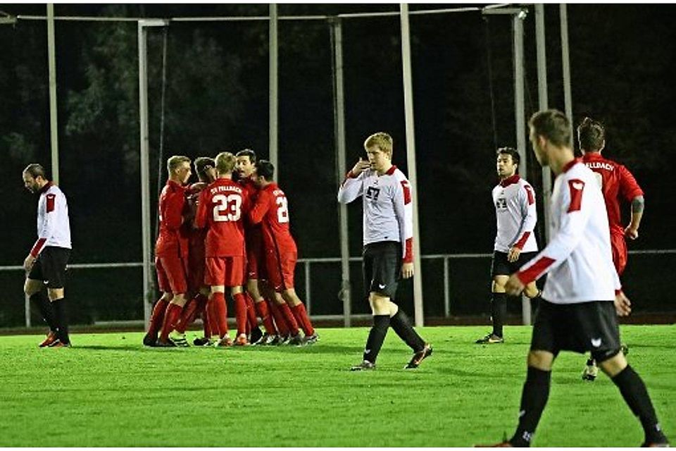 Die Landesliga-Fußballer    des SV Fellbach haben   gegen den TSV Schwaikheim mal wieder  Grund zur Freude. Patricia Sigerist