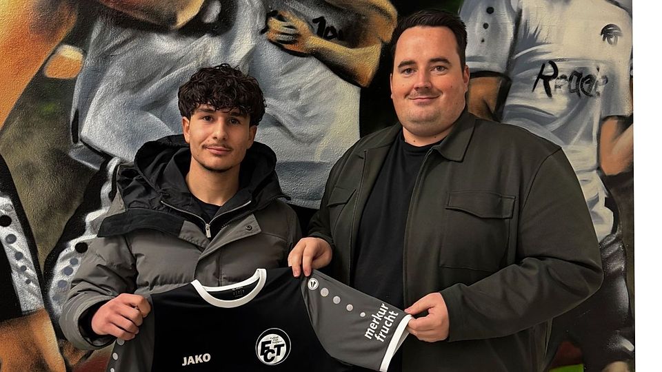 v.l.: Deniz Bilgic, Neuzugang FCT und Kevin Kreuzer, Sportlicher Leiter FCT