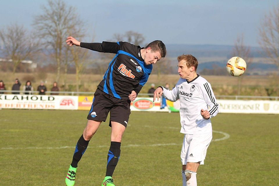 Traf zum 1:0: Aykut Soyak brachte die U23 des SC Paderborn 07 in Führung. Am Ende trennten sich die Profireserve und SuS Stadtlohn mit 2:2. F: Heinemann