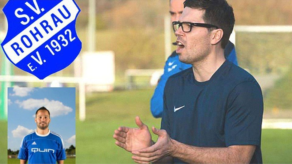 Javier Klug und Dino Minutolo (kleines Bild): Erfolgreiches Trainergespann hört beim SV Rohrau auf Fotos (Archiv): Schmidt, FuPa