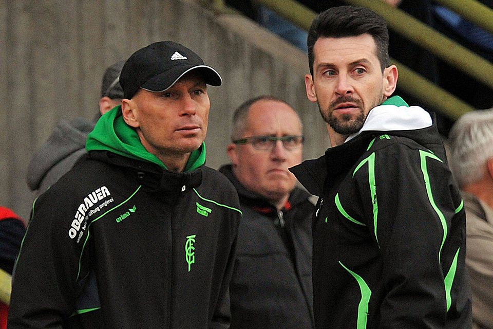 Der »verbannte« FCG-Trainer Stefan Anderl (links) und der sportliche Leiter Stefan Kerle hielten Kontakt.  Foto: wab