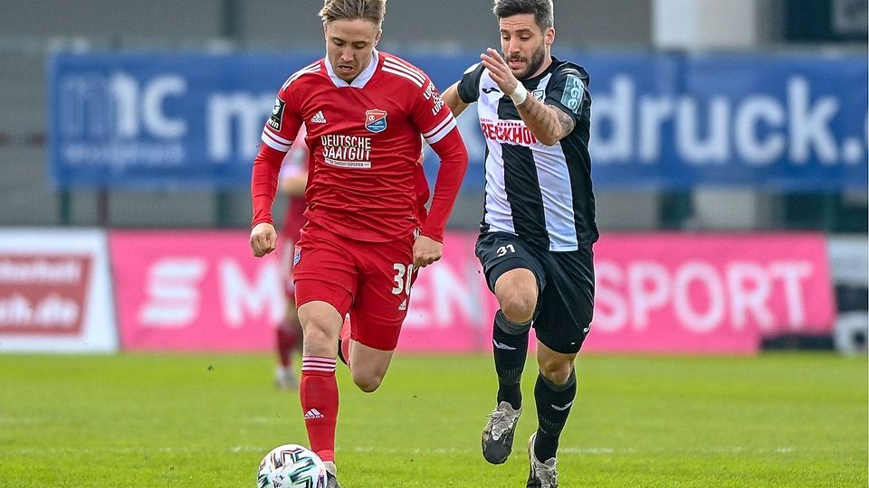 Luca Marseiler (links) führt die vereinsinterne Marktwert-Rangliste der SpVgg Unterhaching an.