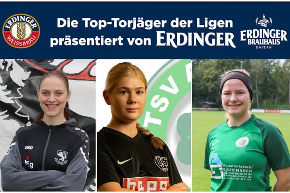 Lea Aschenbrenner (M.) belegt den dritten Platz der Torjägerinnen-Liste der A-Klassen. Ihr folgen Malin Regul (l.) und Lisa Dimpflmaier (r.) auf Platz vier. Lea Aschenbrenner (M.) belegt den dritten Platz der Torjägerinnen-Liste der A-Klassen. Ihr folgen Malin Regul (l.) und Lisa Dimpflmaier (r.) auf Platz vier.