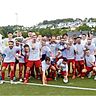 SV Bergisch Gladbach 09 feiert den Pokalsieg im Fußballkreis Berg. Fotos:Luhr