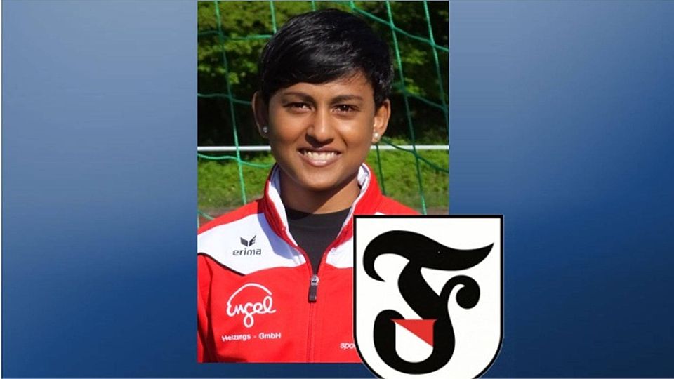 Markierte den 4:0 Endstand für die Sportvg Feuerbach: Tharshikah Sivayoganathan. Foto: FuPa-Collage