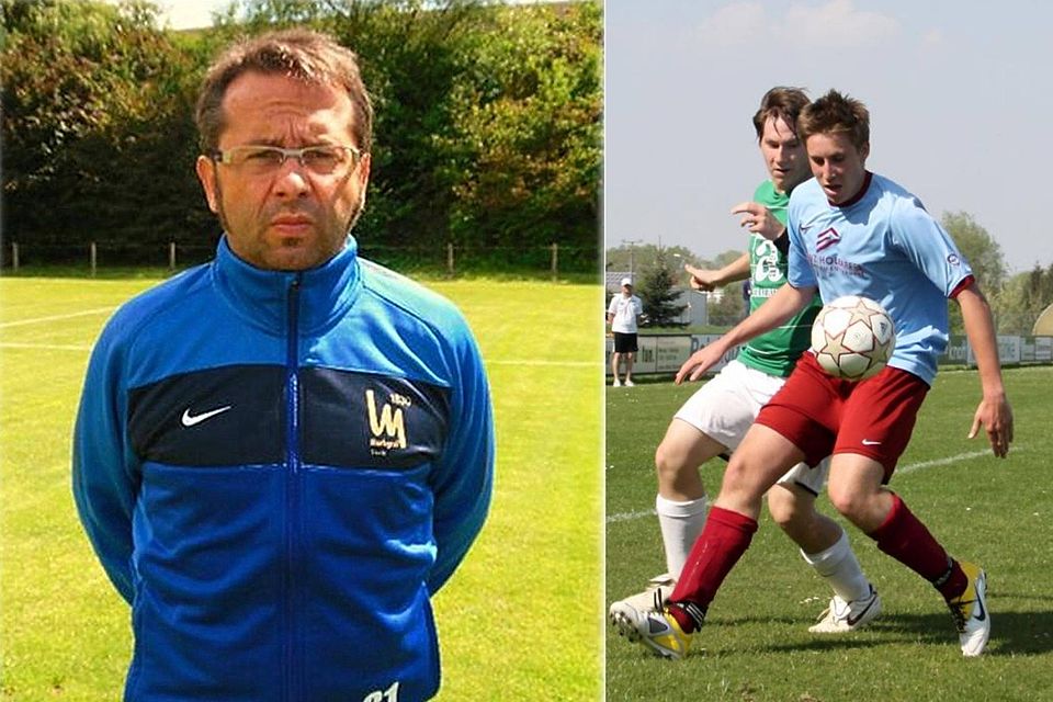 Trainer Peter Semmelmann (li.) schwört sein Team auf die neue Saison ein. F: Siering