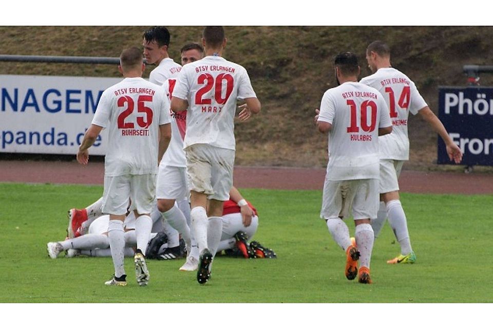 Spät schaffte der ATSV Erlangen noch den Ausgleich gegen den Würzburger FV. F: Ernst Blank