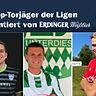 Ein Kopf-an-Kopf-Rennen: Michael Müller (Mitte) hat 31, Roman Trainer 30 und Christoph Klein 29 Treffer vor dem letzten Spieltag.