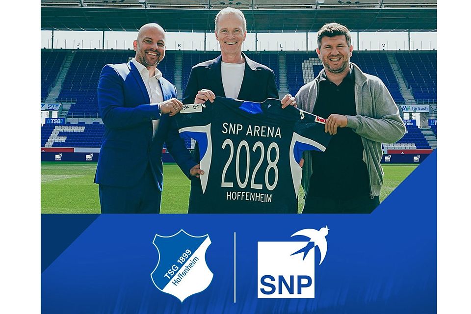 Wir freuen uns sehr auf die Zusammenarbeit mit Daniel Förderer (li.), Andi Schicker und dem gesamten TSG-Team“, sagt Jens Amail (Mitte), CEO von SNP.