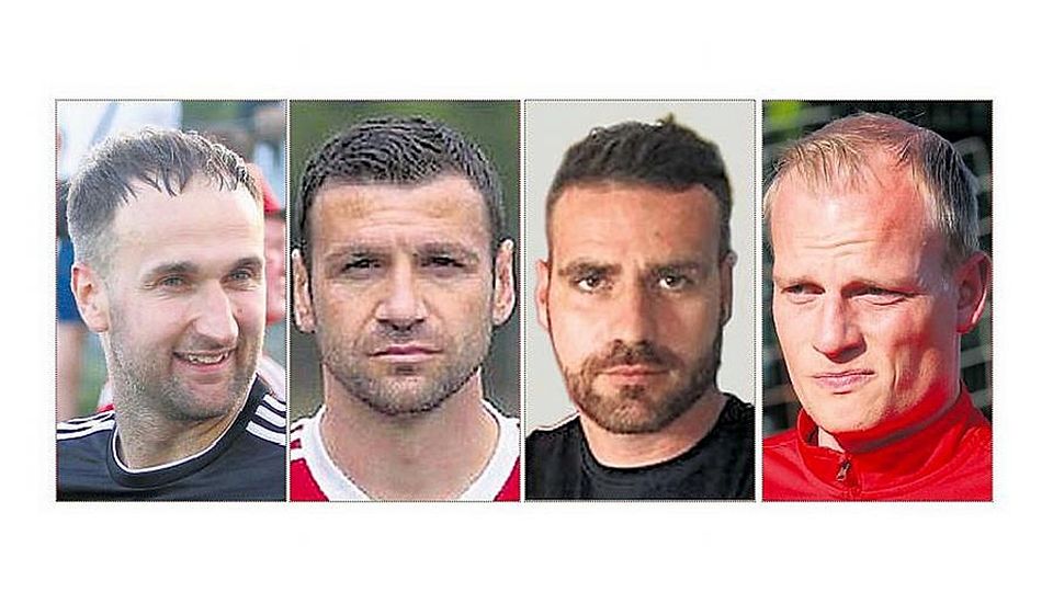 Auch diese vier Trainer starten in die Vorbereitung zur neuen Fußballsaison an der Nahe (links): Enes Sovtic (SG Hüffelsheim), Adrian Simioanca (SG  Schmittweiler), Matze Mahr (Karadeniz) und Oliver Traut (TSV Hargesheim).