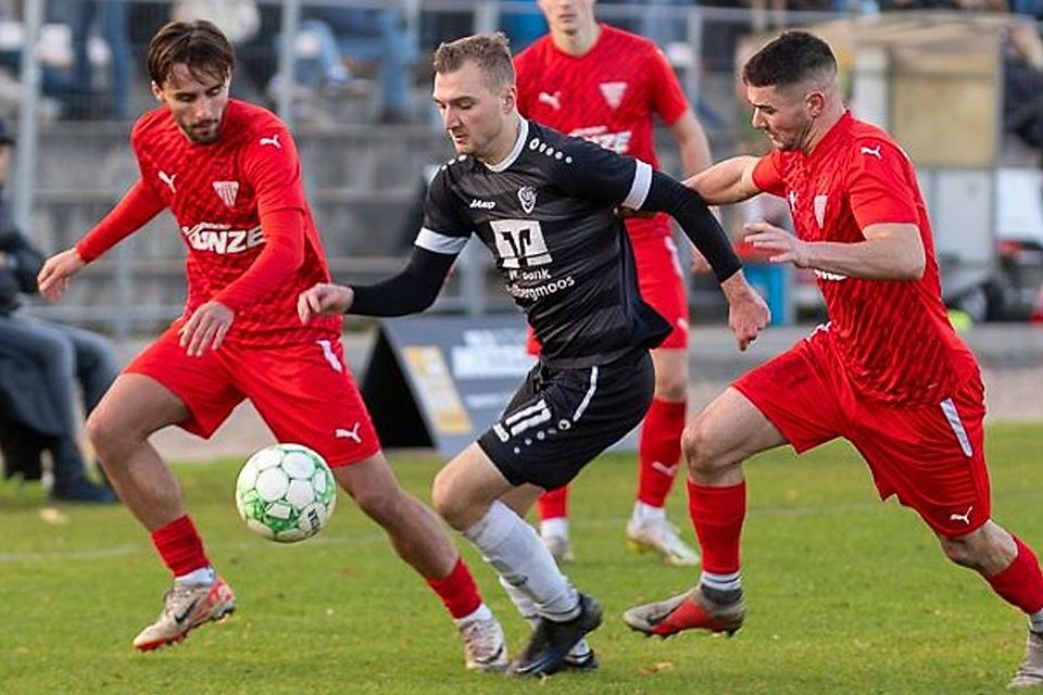 Genti Krasniqi erzielte den Ehrentreffer für den SV Bruckmühl gegen den ESV Freilassing.