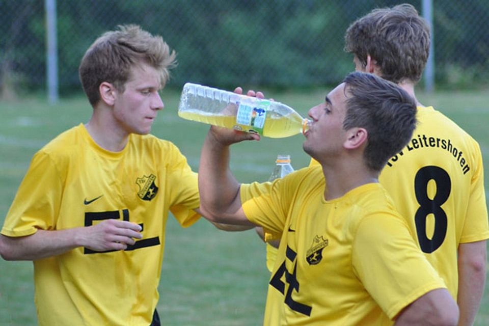 Das Ende der Durststrecke sehnt man beim TSV Leitershofen herbei. Dazu wollen auch die Youngsters Fabian Grimminger, Benedikt Gerstmeier und Lukas Schnitzler (von links) ihren Teil beitragen.  Foto: Oliver Reiser