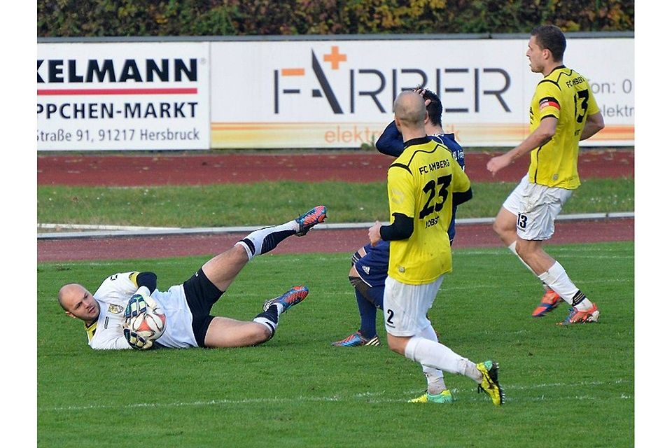 FCA-Keeper Matthias Götz (l.) musste gegen den FC Zug zweimal hinter sich greifen.F: Eberhardt