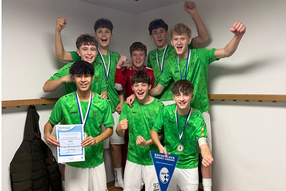 Die U15 der SpVgg GW Deggendorf dominierte die Hallenbezirksmeisterschaft nahezu nach Belieben 