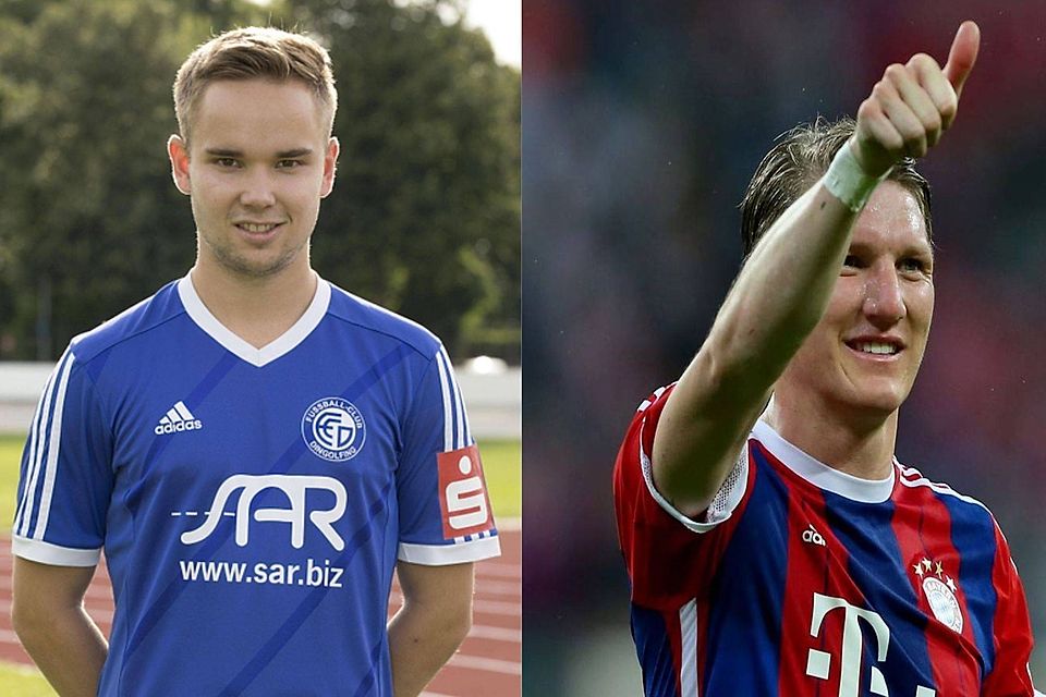 Ben Sußbauer (li.) kann sich mit der Bayern-Legende Bastian Schweinsteiger identifizieren.