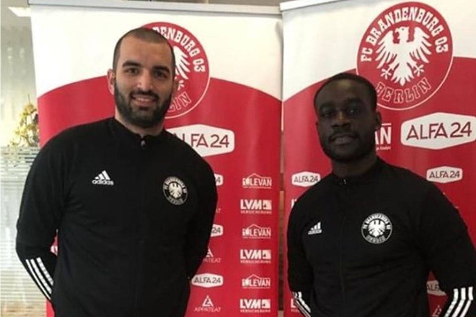 Kiyan Soltanpour (li.) und Stephan Kwasi Boachie (re.) wechseln ligaintern zum FC Brandenburg 03.