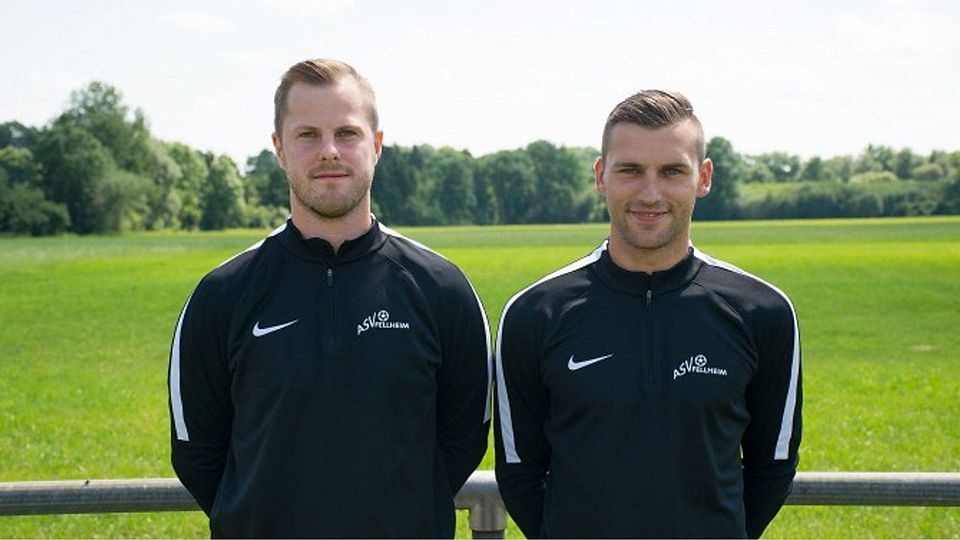 Die beiden bisherigen Spieler Max Rapp (li.) und Matthias Zoll übernehmen zur neuen Saison das Traineramt beim Kreisligisten ASV Fellheim.