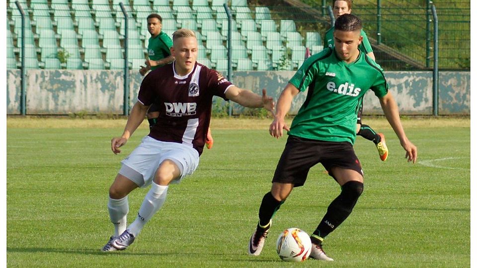 Khettal (r.) im Testspiel gegen den BFC Dynamo. Foto: Rieckmann
