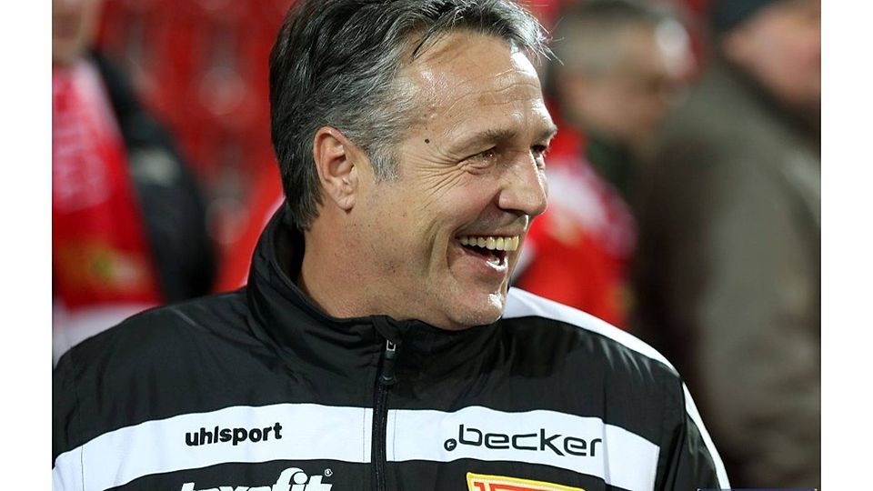 Uwe Neuhaus 2013/14 in seiner letzten Saison als Trainer vom 1. FC Union Berlin
