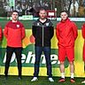 Von links nach rechts: Etienne Perfetto, Jannik Schuster, Sportlicher Leiter Jürgen Meissner, Eugen Belousow und Florian Rauh.
