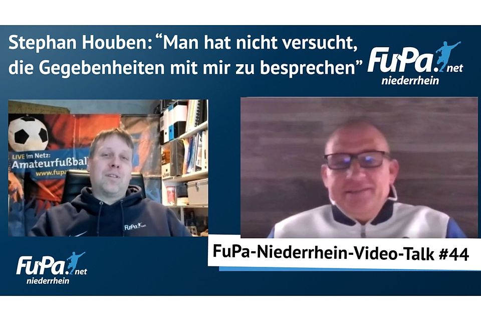 Im FuPa-Niederrhein-Video-Talk spricht Stephan Houben über sein Ende als Trainer beim 1. FC Mönchengladbach.