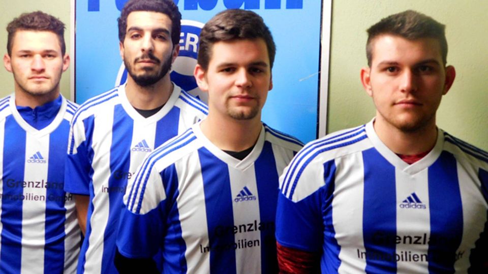 Vier der neun SVS-Neuzugänge (von links): Tullio Vitor Santos Figueiredo, Mohamed Rida Blal, Steffen Lehmann, Jonas Waßmer  | Foto: Verein