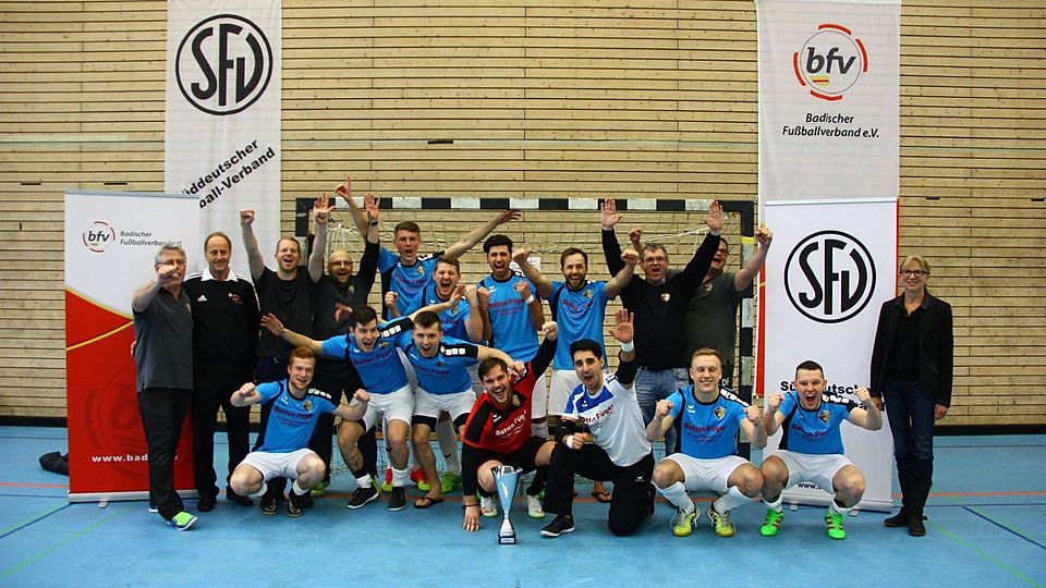 Portus Pforzheim gewinnt den Süddeutschen Futsal-Cup 2016 und qualifiziert sich für die Futsal-DM. Foto: Badischer Fußballverband