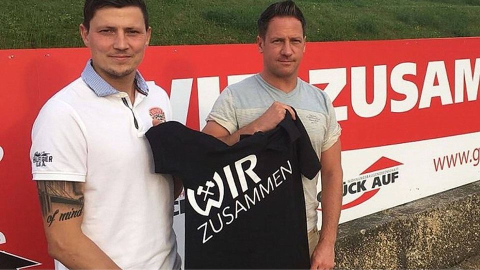Das neue Trainergespann von Wismut Gera: Frank Müller (li) und Norman Teichmann (re). © Wismut Gera / Facebook