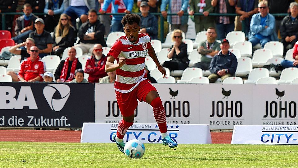 Fabrice Montcheu hat bereits am Wochenende sein Debüt im Trikot des Greifswalder FC gegeben.