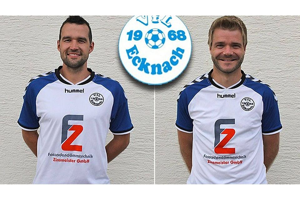 Mario Schmidt (links) und Florian Fischer (rechts) trainieren auch in der nächsten Saison den VfL Ecknach.  Fotos: FuPa