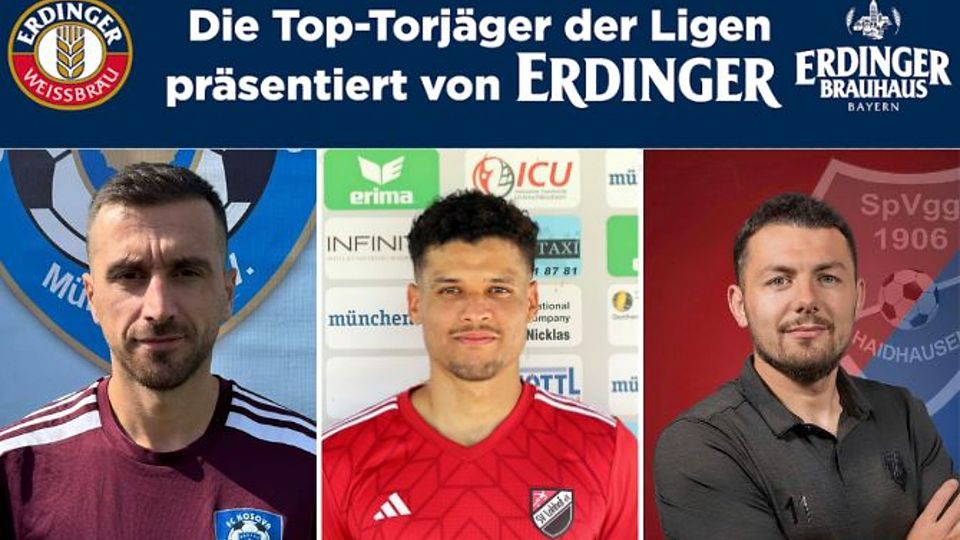 Top-Torjäger Ademi (li.) teilt sich den ersten Platz mit da Costa Barros (M.), dicht gefolgt von Kurta (re.)