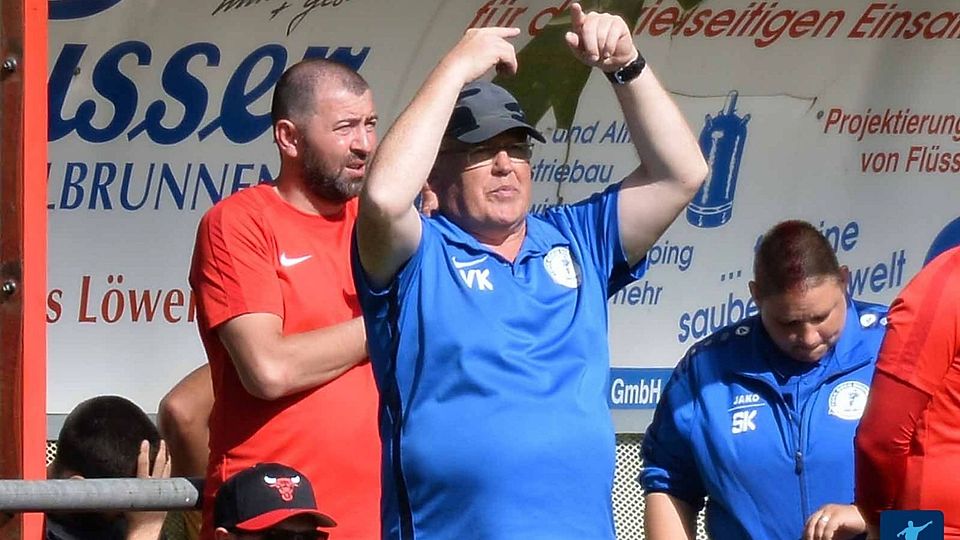 Volker Keitel bei seinem vorletzten Engagement, als er mit Türk Gücü Sinsheim den Kreisliga-Aufstieg feierte.