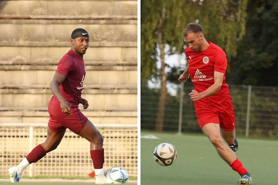 Auch ein Duell der beiden Offensiven: Allen voran Marcus Vinicius Weinhardt (links, SKG) und Daniel Rudi (rechts, TSV). Auch ein Duell der beiden Offensiven: Allen voran Marcus Vinicius Weinhardt (links, SKG) und Daniel Rudi (rechts, TSV).