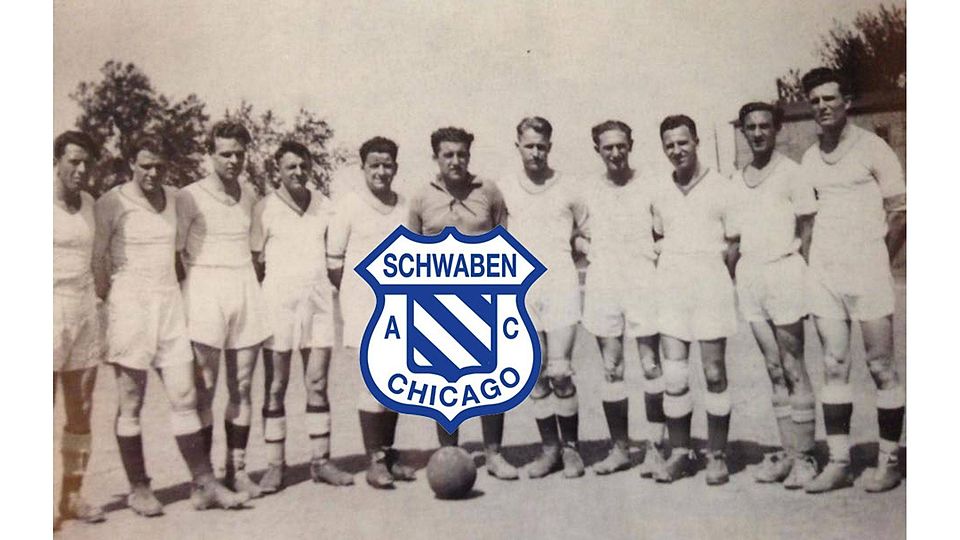 Mannschaftsfoto des Schwaben Athletic Club aus den 1940er-Jahren. 1967 wurde man US-amerikanischer Amateurmeister. Foto: Schwaben AC/Montage FuPa