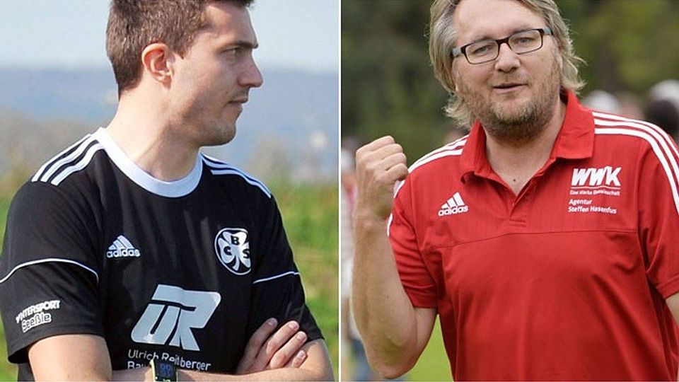 Markus Kapfer (links) als neuer Spielertrainer und Peter Aust (rechts) als neuer Abteilungsleiter sind die neuen starken Männer beim BC Schretzheim.	F.: Aumiller/Mayer