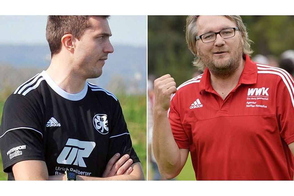 Markus Kapfer (links) als neuer Spielertrainer und Peter Aust (rechts) als neuer Abteilungsleiter sind die neuen starken Männer beim BC Schretzheim.	F.: Aumiller/Mayer