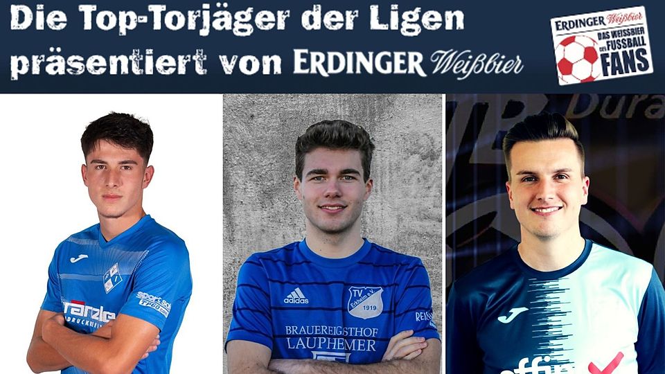 Die erfolgreichsten Torschützen der Landesliga Südwest: Milic, Merk und Mürkl.