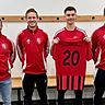 Von links nach rechts: Soortlicher Leiter Josef Mader, Spielertrainer Tobias Eiter, Neuzugang Marco Reichenberger, Spielertrainer Tobias Artmann 