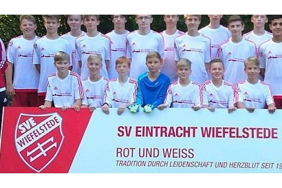 Freuen sich auf das Abenteuer Bezirksliga: Die C-Junioren des SV Eintracht Wiefelstede. Der Liga-Neuling beginnt am Samstag mit einem Auswärtsspiel beim VfB Oldenburg. Verein