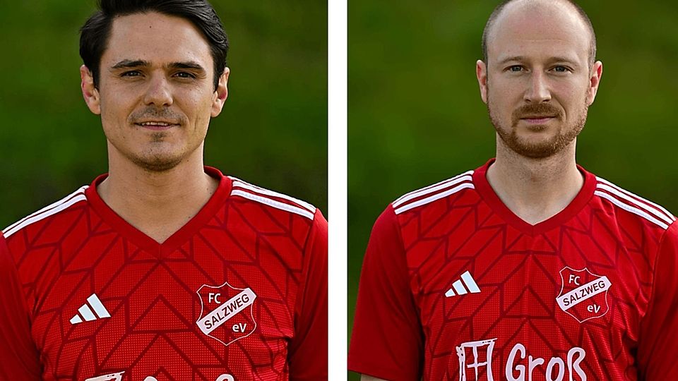 Severin Muthmann (li.) und Klaus Huber werden die II. Mannschaft des FC Salzweg anleiten 