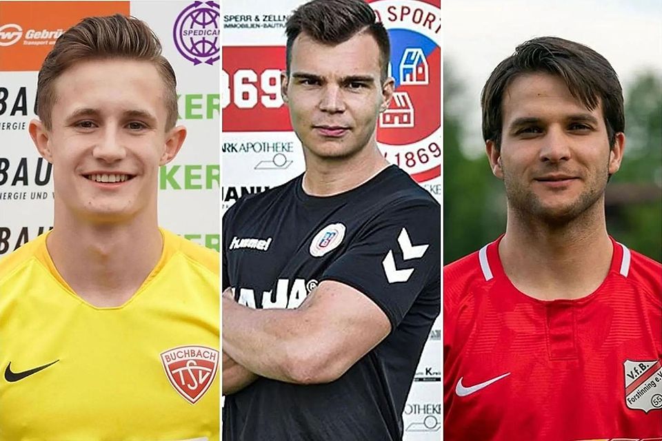 Keeper Andreas Steer (l.), Stürmer Michael Friemer (m.) und Mittelfeldspieler Sven Jajcinovic (r.) haben es in die „Elf der Saison“ geschafft