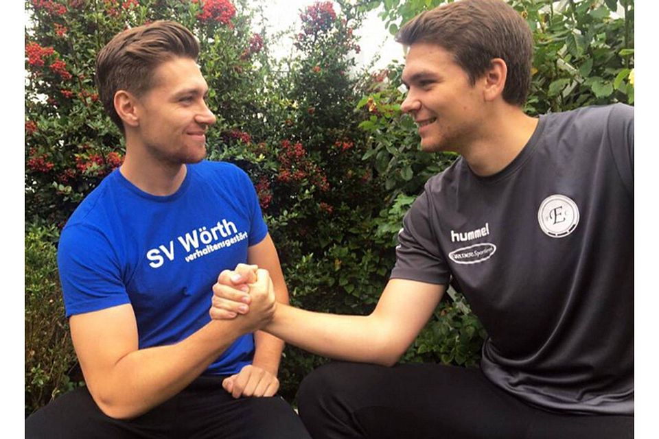 Wer ist stärker? Der 22-jährige Mikey Fitzpatrick (l.) oder sein Bruder Liam (20)? Der jüngere beginnt im September sein Biologie-Studium. Er hat bisher – abgesehen von zwei Jahren in Freising – ausschließlich bei seinem Heimatverein gespielt. Mikey ist Sport- und Gesundheitstrainer und war nach seiner Zeit in Erding schon für die DJK Ottenhofen aktiv, ehe er nach Wörth wechselte. Privat