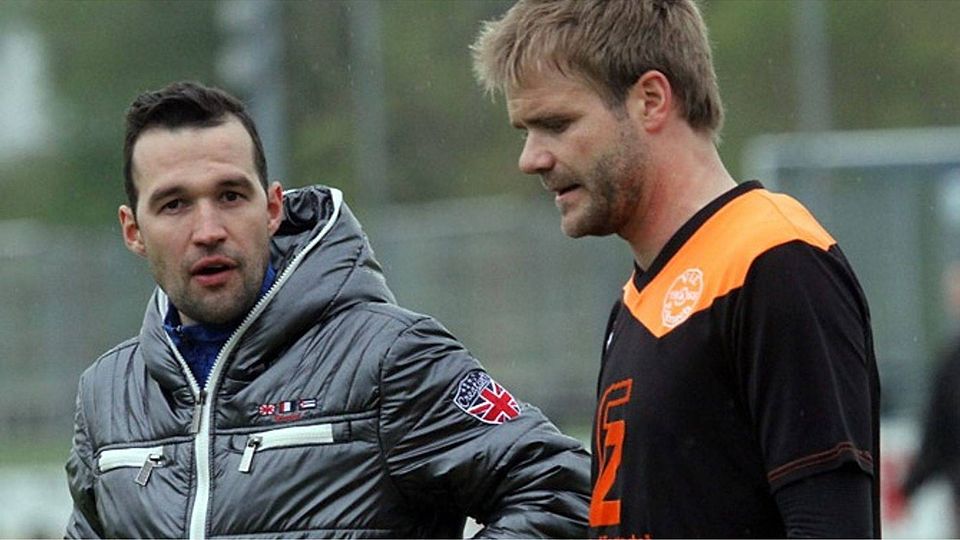 Mario Schmidt und Florian Fischer (von links) werden in der neuen Saison beim TSV Gersthofen die Kommandos geben. Ob in der Bezirks- oder in der Landesliga steht noch nicht fest.	F.: Reinhold Rummel